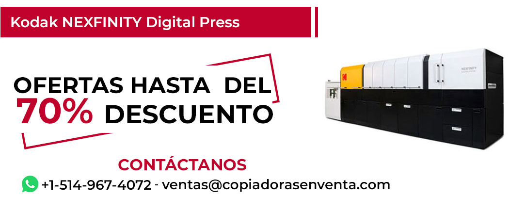 Fotocopiadora Kodak NEXFINITY Digital Press en Venta - Exportación disponible