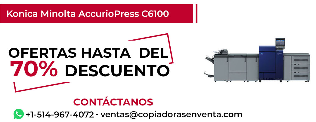 Fotocopiadora Konica Minolta AccurioPress C6100 en Venta - Exportación disponible