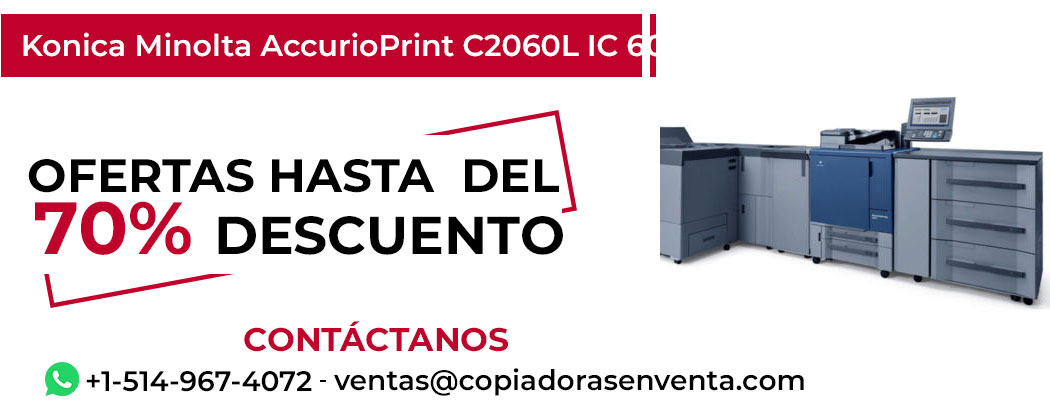 Fotocopiadora Konica Minolta AccurioPrint C2060L IC-603A en Venta - Exportación disponible
