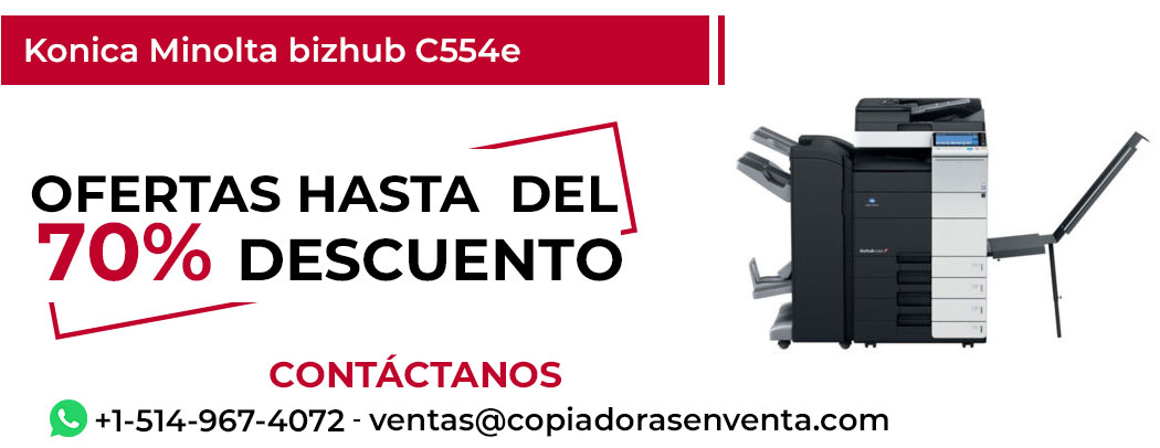 Fotocopiadora Konica Minolta bizhub C554e en Venta - Exportación disponible