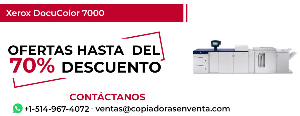 Fotocopiadora Xerox DocuColor 7000 en Venta - Exportación disponible