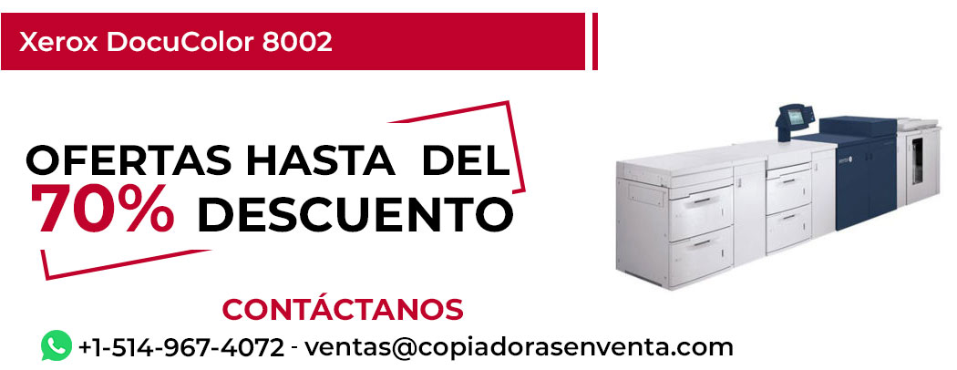 Fotocopiadora Xerox DocuColor 8002 en Venta - Exportación disponible