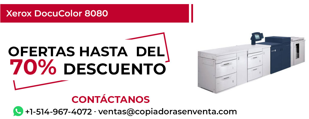 Fotocopiadora Xerox DocuColor 8080 en Venta - Exportación disponible