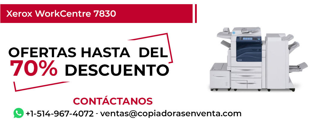 Fotocopiadora Xerox WorkCentre 7830 en Venta - Exportación disponible