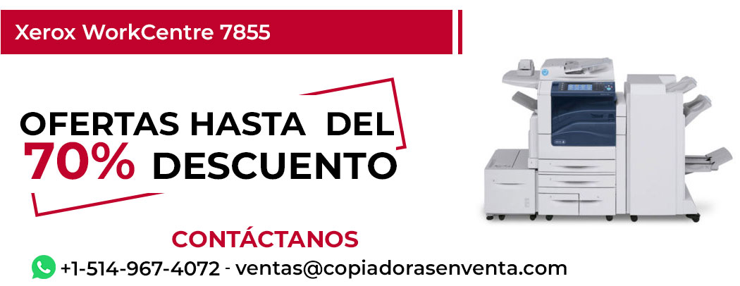 Fotocopiadora Xerox WorkCentre 7855 en Venta - Exportación disponible