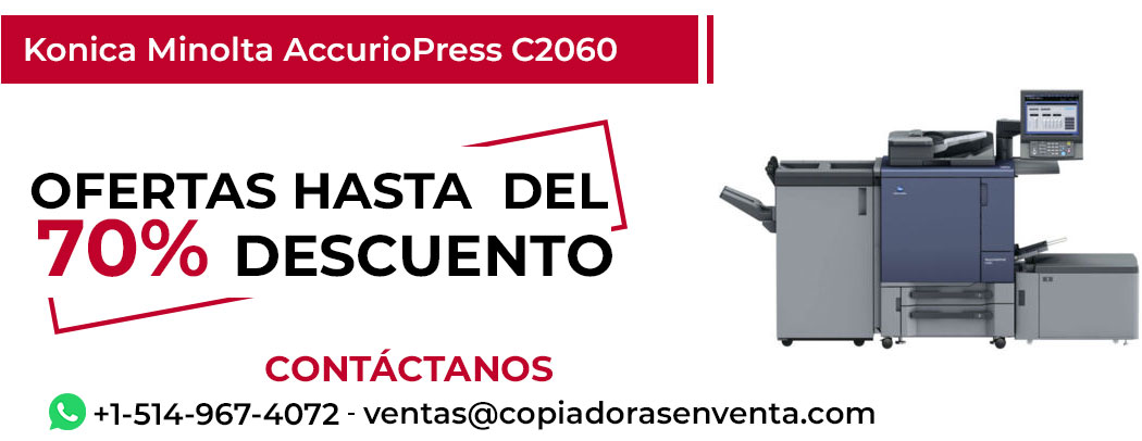 Fotocopiadora Konica Minolta AccurioPress C2060 en Venta - Exportación disponible