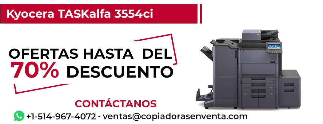 Fotocopiadora Kyocera TASKalfa 3554ci en Venta - Exportación disponible