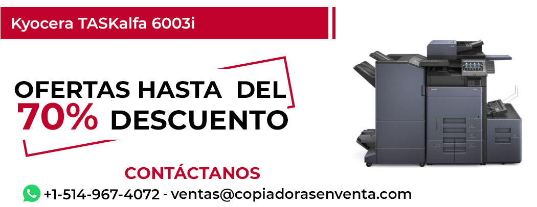 Fotocopiadora Kyocera TASKalfa 6003i en Venta - Exportación disponible