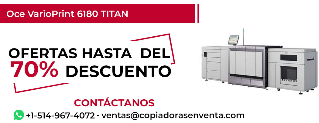 Fotocopiadora Oce VarioPrint 6180 TITAN en Venta - Exportación disponible