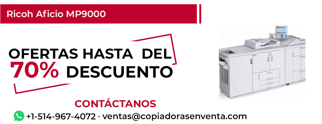 Fotocopiadora Ricoh Aficio MP9000 en Venta - Exportación disponible