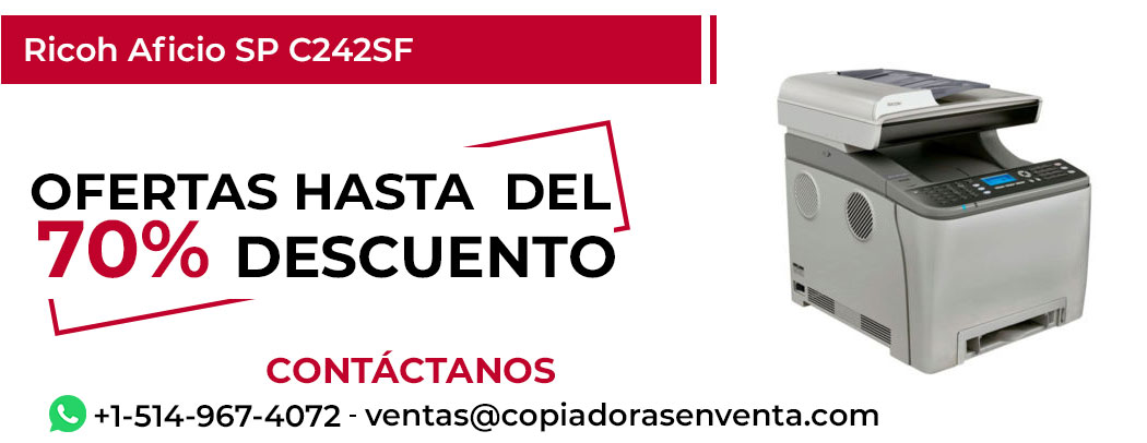 Fotocopiadora Ricoh Aficio SP C242SF en Venta - Exportación disponible