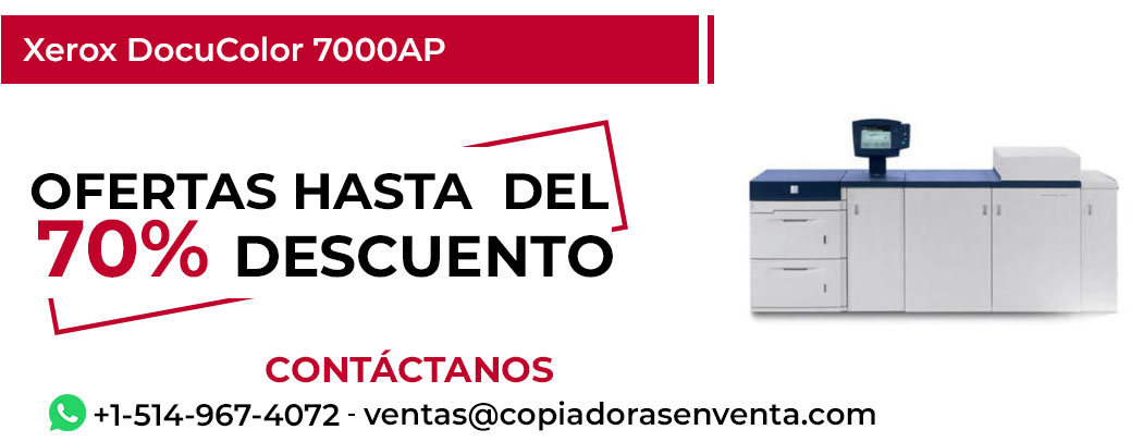 Fotocopiadora Xerox DocuColor 7000AP en Venta - Exportación disponible