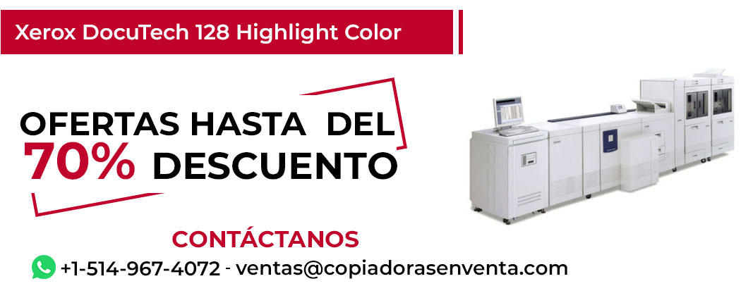Fotocopiadora Xerox DocuTech 128 Highlight Color en Venta - Exportación disponible