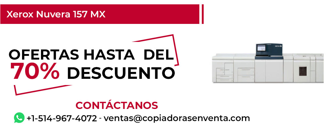 Fotocopiadora Xerox Nuvera 157 MX en Venta - Exportación disponible